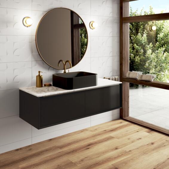 Wall tile arctic moon white glossy l90cm x w30cm (1.08m2/box)