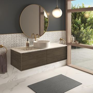 Artens Wall Tile Intenso Storm Round Marble White 333X900MM (1.2m2/box)