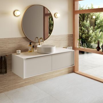 Wall tile arctic ivory plain matte l90cm x w30cm (1.08m2/box)