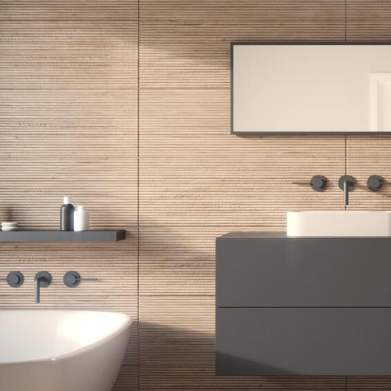 Wall Tile ARTENS Balade Lines Wood L90cm x W30cm (1.08m2/box)