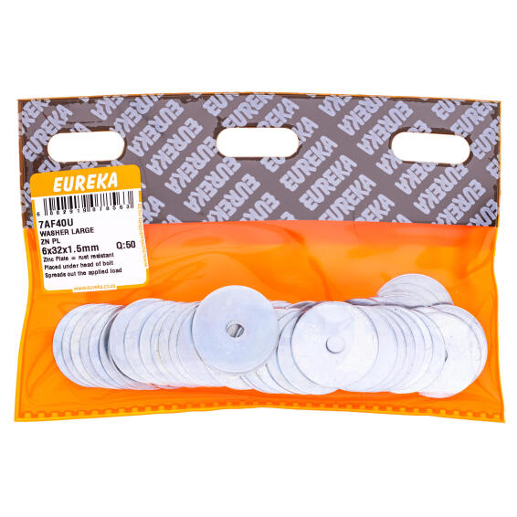 EUREKA WASHER LARGE ZP 6X32X1.5MM Q50