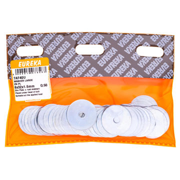 EUREKA WASHER LARGE ZP 6X32X1.5MM Q50
