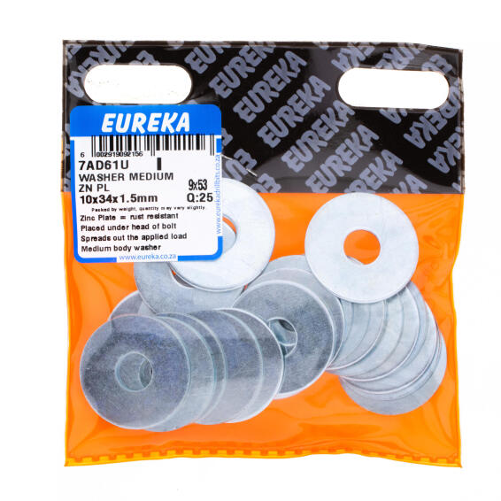 EUREKA WASHER MEDIUM ZP 10X34X1.5MM Q25