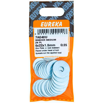 EUREKA WASHER MEDIUM ZP 6X22X1.5MM Q25