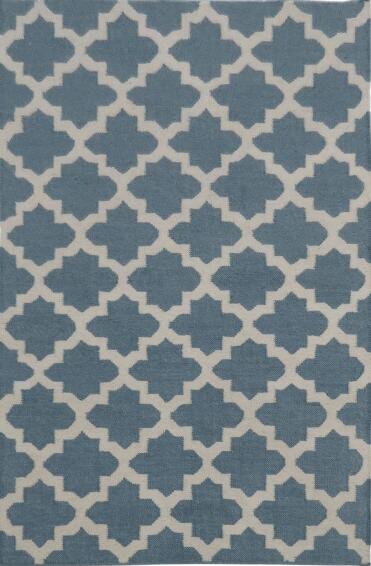 RUG H/WOVEN WOOL AQUA MOROK 120X170 CM