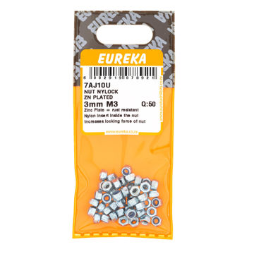 Nylock nut zink plated eureka 3mm m3 q50