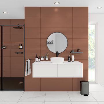 Wall Tile Arctic Terracotta Plain Matte L90cm x W30cm (1.08m2/box)