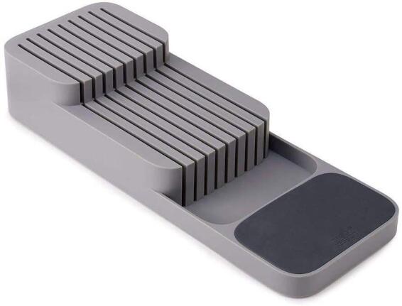 Fine Living Sharp Safe Knife Set Draw Organiser Grey