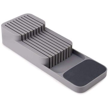 Fine Living Sharp Safe Knife Set Draw Organiser Grey