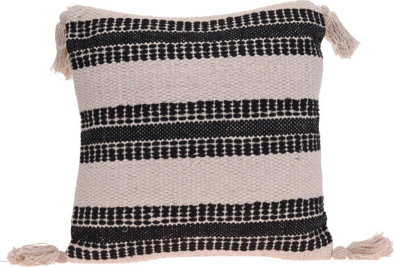CUSHION 45X45CM BLACK STRIPE