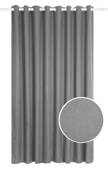 BLOCKOUT CURT EYELET JAC GREY 260X250CM