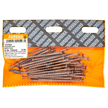EUREKA DECKING SCR SMTH SHK 5.0X75MM Q50