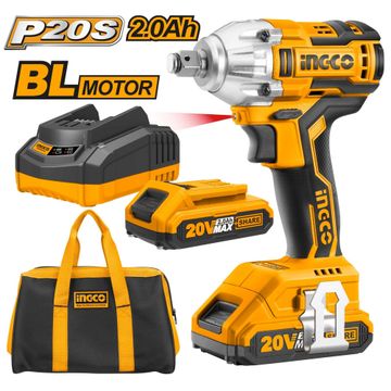 impact wrench cordless INGCO 20v bl 2x2ah