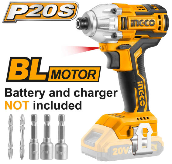 impact driver cordless INGCO 20vbl bare