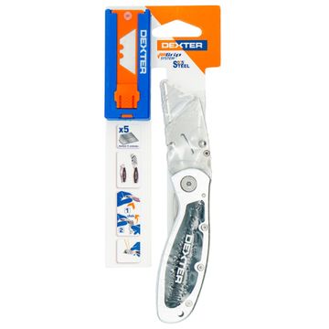 Dexter utility knife, foldable lock-back