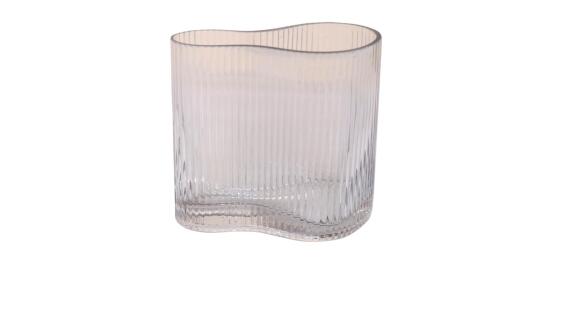 Moulded Striped Glass Vase