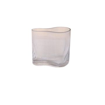 Moulded Striped Glass Vase
