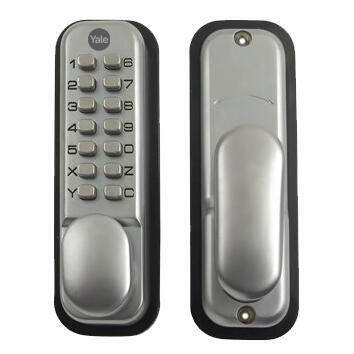 Push button exterior door lock yale