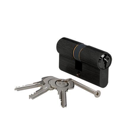 Double cylinder 64mm black yale