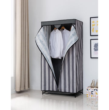 Textile wardrobe with 1 rail w90cmxd50cmxh156cm