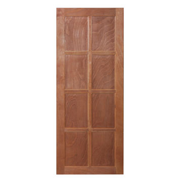 EXT DOOR FLAT 8 PANEL MIXED TIMBER