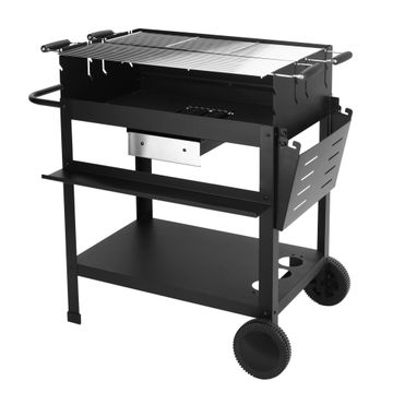 Equipped Charcoal Braai Stand Black L73cm x W25cm