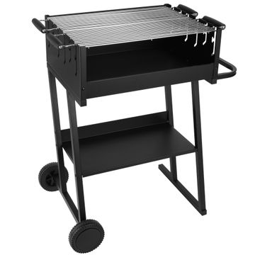 Bicook Adjustable Charcoal Braai Stand Black L58cmxW21cm