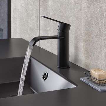 Sensea Hao Basin Mixer Tap Black H7.5cm 