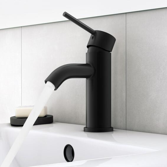 Sensea Mia Basin Mixer Tap Black H17cm 