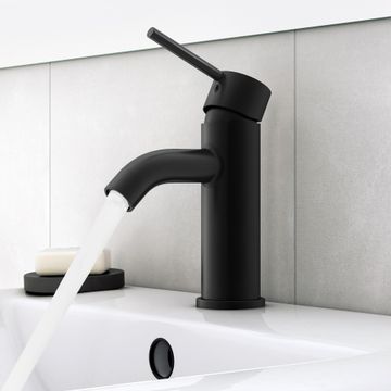 Sensea Mia Basin Mixer Tap Black H17cm 