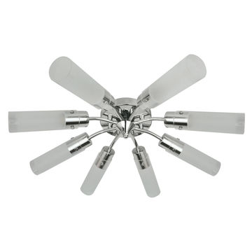 ceiling light E14 8x40w metal glass chrome