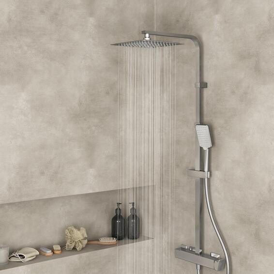 Sensea Studio Full System Shower With Mixer Chrome W30cmxD53cmxH115cm