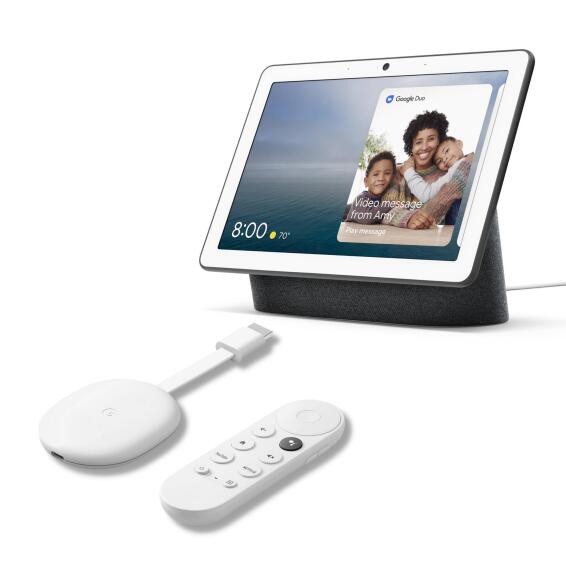 Google Bundle Chromecast 4k & Nest Hub 2nd Gen Display Charcoal