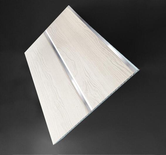 Light Wood PVC Ceiling Panel with silver groove T6mm x W250mm x L3.9m
