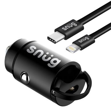 Snug Mini PD Port Car Charger With Lightning Cable 30W