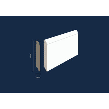 Skirting Polymer White (T)13x(W)90x(L)2700mm