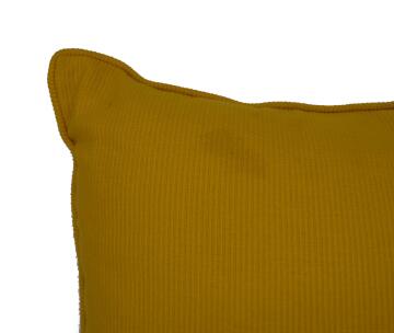CUSHION INDIAN CORD W/T PIPING YELLOW 50