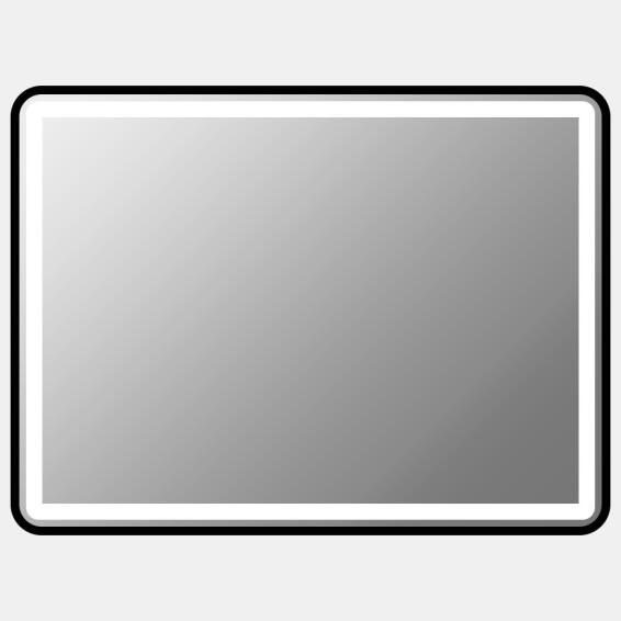 Mirror Black Frame Illuminated CCT 80X60 Cm