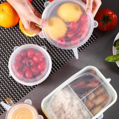 Kitchen Silicone Lid White Set Of 6
