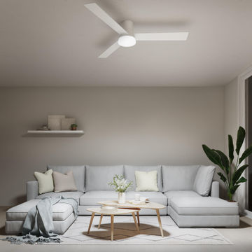 Inspire ceiling fan led 2200lm metal white wood