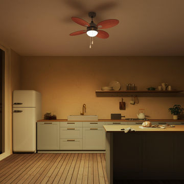 C.fan 106cm e27x2 met cherry beech