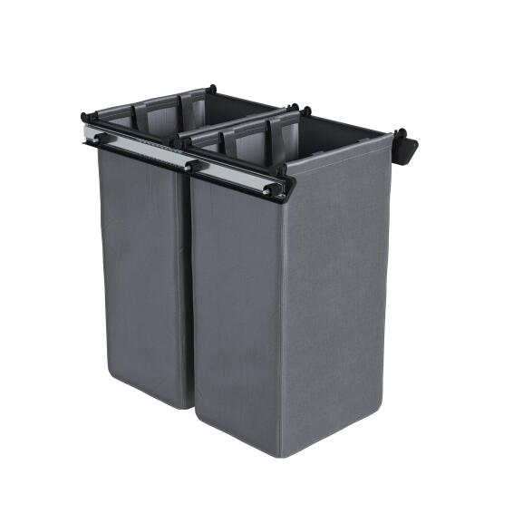 2 Sliding Storage Bins Spaceo Metal With Cloth Bag W36.8Xd56Xh58Cm