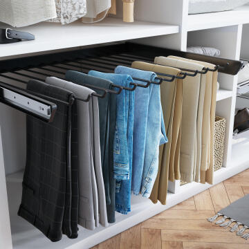 Sliding discount trouser rack