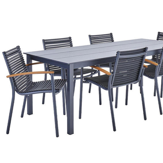Outdoor Armchair NATERIAL Dora Aluminium Dark Grey