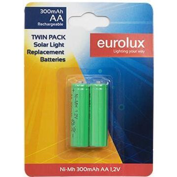Eurolux Rechargeable AA Solar Battery 2 Pack