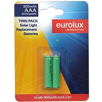 Eurolux Rechargeable AAA Solar Battery 2 Pack
