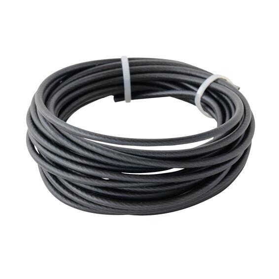 Cable steel plastic sheated CW2-B Black diameter 2mm/3mm length 5m Standers