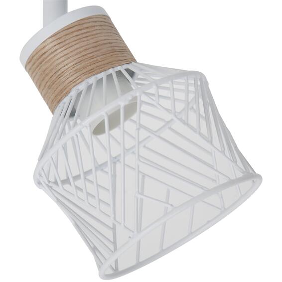 Inspire single metal and wood spotlight matte white e27