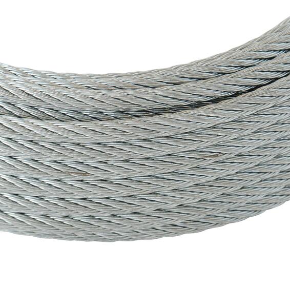 Cable steel zinc plated non sheated CW1  diameter 4mm length 10m Standers