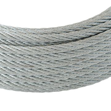 Cable steel zinc plated non sheated CW1  diameter 4mm length 10m Standers